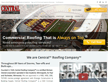 Tablet Screenshot of centralroofing.com